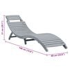 vidaXL Sun Lounger Gray