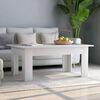 vidaXL Coffee Table White Engineered wood 39.4 x 23.6 x 16.5 in Sleek