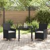 vidaXL Garden Dining Set 3 pcs Beige poly rattan