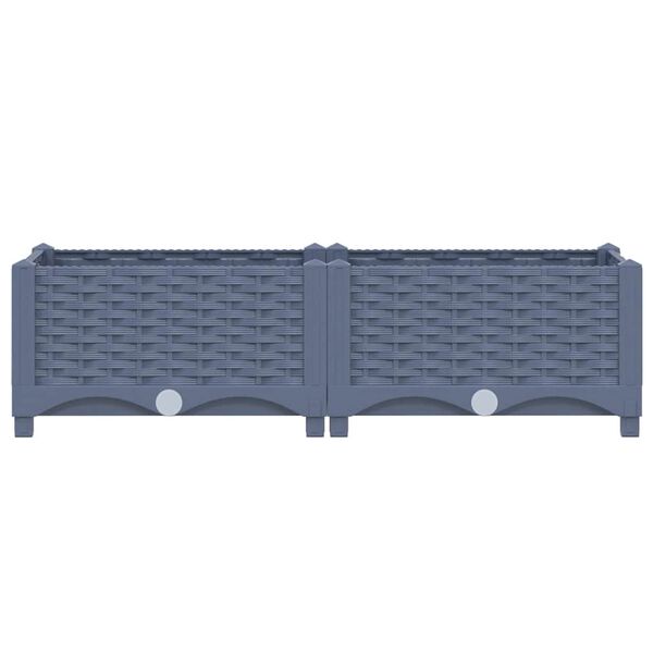 vidaXL Raised Bed Blue grey Polypropylene Medium Durable Raised Bed