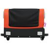 vidaXL Bike Trailer Black and Orange 66.1 lb Iron