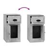 vidaXL Side Cabinet Concrete Grey Engineered wood 15.7x19.7x29.5 in