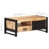vidaXL Coffee Table Brown and black