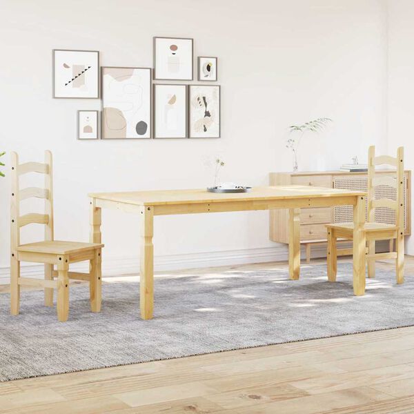 vidaXL Dining Set Honey Solid pine wood with a honey wax finish Large