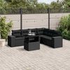 vidaXL Garden Sofa Set Black
