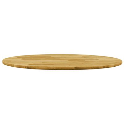 vidaXL Table Top Solid Oak Wood Round 0.9" 31.5"