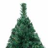 vidaXL Artificial Pre-lit Christmas Tree with Ball Set Green 59.1" PVC