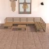 vidaXL Garden Lounge Set Honey Brown Solid Pinewood Durable