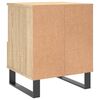 vidaXL Bedside Cabinet Sonoma Oak Engineered Wood, Metal Bedside Cabinet