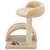 vidaXL Cat Tree Beige and Brown Particle board, Polyester plush, Sisal rope