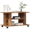 vidaXL TV Cabinet with Castors Old Wood 31.5x15.7x17.7" Engineered Wood