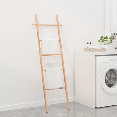 vidaXL Towel Ladder 66.9" Solid Wood Walnut