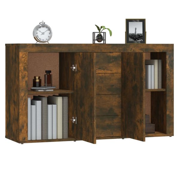 vidaXL Sideboard Smoked oak Engineered wood Medium Sideboard