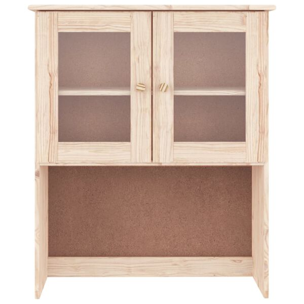 vidaXL Dresser Top Natural wood Solid pine wood, glass Medium