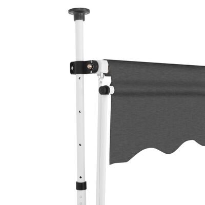 vidaXL Manual Retractable Awning 78.7" Anthracite