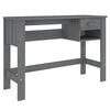 vidaXL Desk Dark Grey Solid Pine Wood, MDF Medium Desk Rectangular