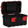 vidaXL Tool Box Black and Red 17.7x11.0x10.4"