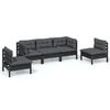 vidaXL Garden Lounge Set Black, Anthracite