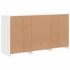 vidaXL Sideboard White Engineered wood, Tempered Glass Medium Sideboard