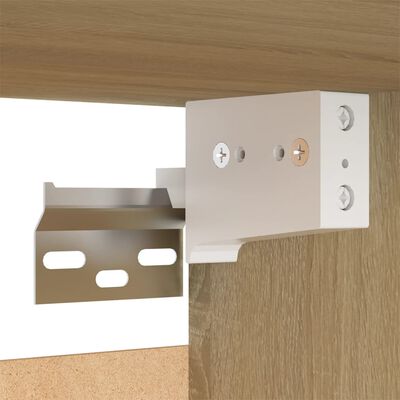 vidaXL Bedside Cabinet Sonoma Oak 12"x11.8"x11.8" Engineered Wood