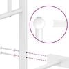 vidaXL Bed Frame White Steel Super King Rectangular Traditional