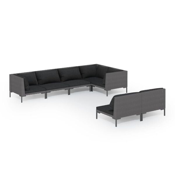 vidaXL Garden Lounge Set Dark grey