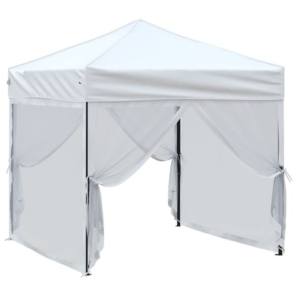 vidaXL Party Tent White 210D oxford fabric 6.6 x 6.6 ft Foldable