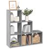 vidaXL Room Divider Bookcase Gray sonoma Engineered wood 3-Tier
