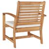 vidaXL Chair 2 pcs Brown and Cream 110 x 65 x 76.5 cm Solid Teak Wood
