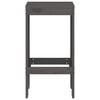 vidaXL Bar Stool Set of 2 Grey Solid Pine Wood Standard Footrest