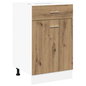 vidaXL Drawer Bottom Cabinet Artisan oak Engineered wood Medium