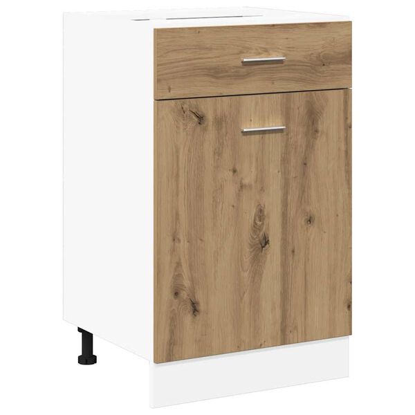 vidaXL Drawer Bottom Cabinet Artisan oak Engineered wood Medium