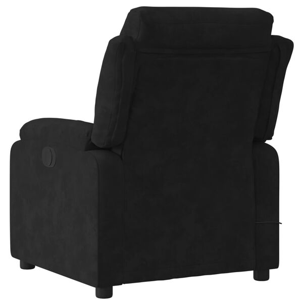 vidaXL Massage Recliner Chair Black Velvet Standard Massage Chair
