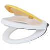 vidaXL Toilet Seats with Soft Close Lids 2 pcs Plastic White and Yellow