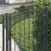 vidaXL Fence Gate with Spear Top Black 40.6" x 68.9" Powder-coated Steel