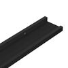 vidaXL Wall Shelf Set of 2 Black MDF 45.3 in wide Wall mounting