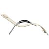 vidaXL Sun Lounger Cream and Gray Textilene, Aluminum, Powder-Coated Steel