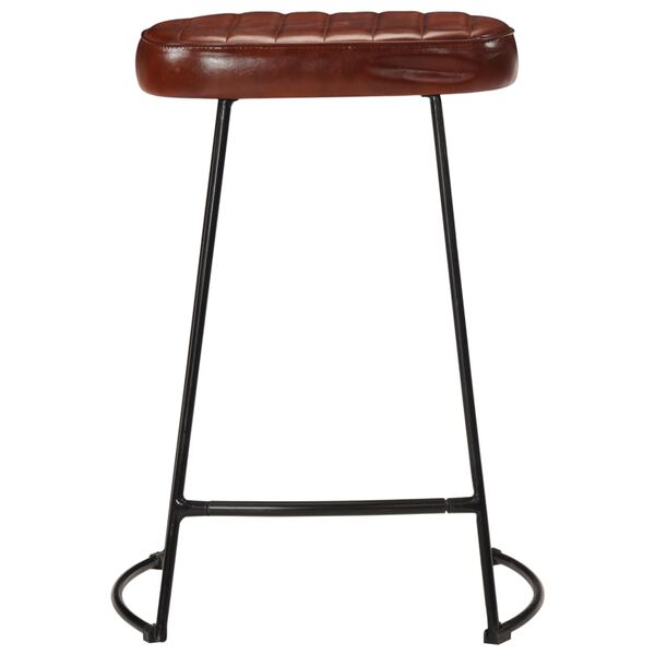 vidaXL Bar Stool Set of 2 Dark Brown