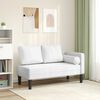 vidaXL Chaise Lounge with Cushions White Faux leather