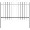 vidaXL Garden Fence 9 pcs Grey 50.20 x 3.94 ft Powder-coated Steel