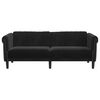 vidaXL Sofa Black Velvet 3-Seater Stylish Piece Sofa Rectangular