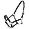 vidaXL Horse Headcollar Black Buffalo leather Full Adjustable Armrests