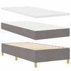 vidaXL Box Spring Bed with Mattress Taupe 35.4" x 78.7" fabric