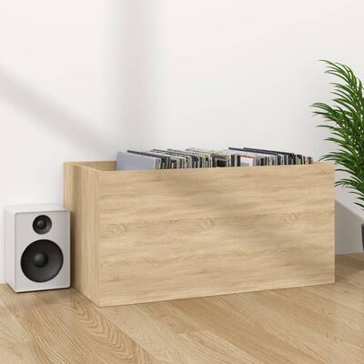vidaXL Vinyl Storage Box Sonoma Oak 28"x13.4"x14.2" Engineered Wood