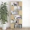 vidaXL Book Cabinet Room Divider Sonoma oak Engineered wood 73.2 in tall