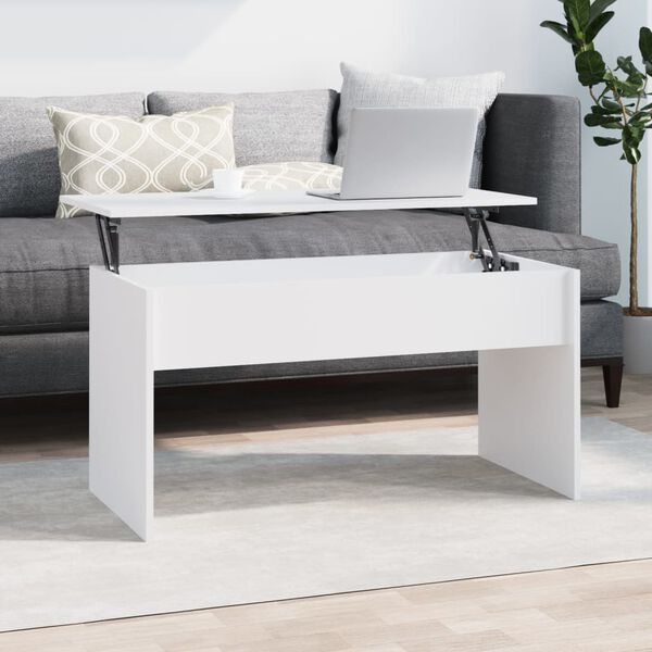 vidaXL Coffee Table White Engineered wood Medium-sized