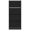 vidaXL Shoe Cabinet Black Engineered wood Tall Shoe Cabinet
