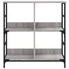 vidaXL Bookshelf Grey Sonoma Engineered wood, steel Medium Bookshelf
