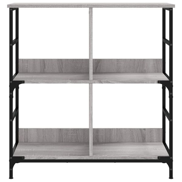 vidaXL Bookshelf Grey Sonoma Engineered wood, steel Medium Bookshelf
