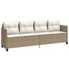 vidaXL Garden Sofa Set Beige PE rattan 4-seater Modular